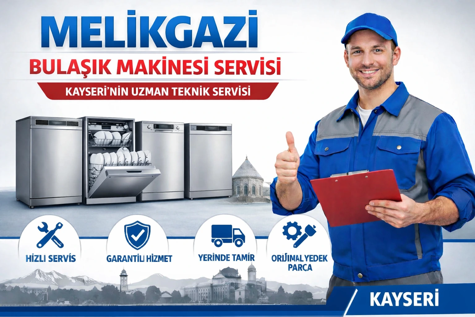 Melikgazi Bulaşık Makinesi Servisi